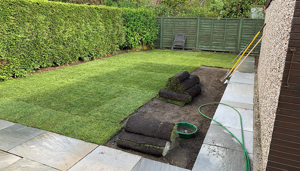 Laying Sod in New Garden