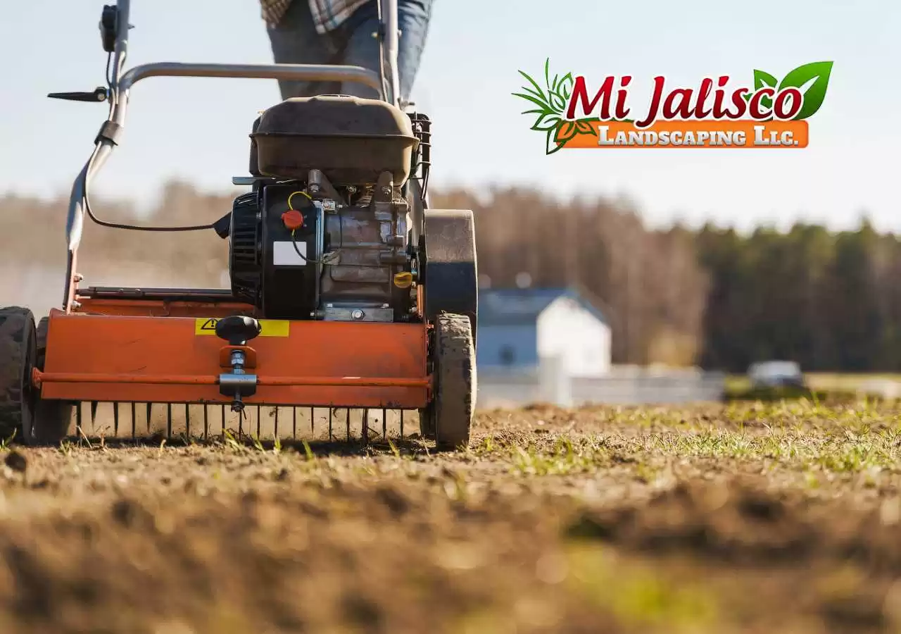 men taking care of a lawn